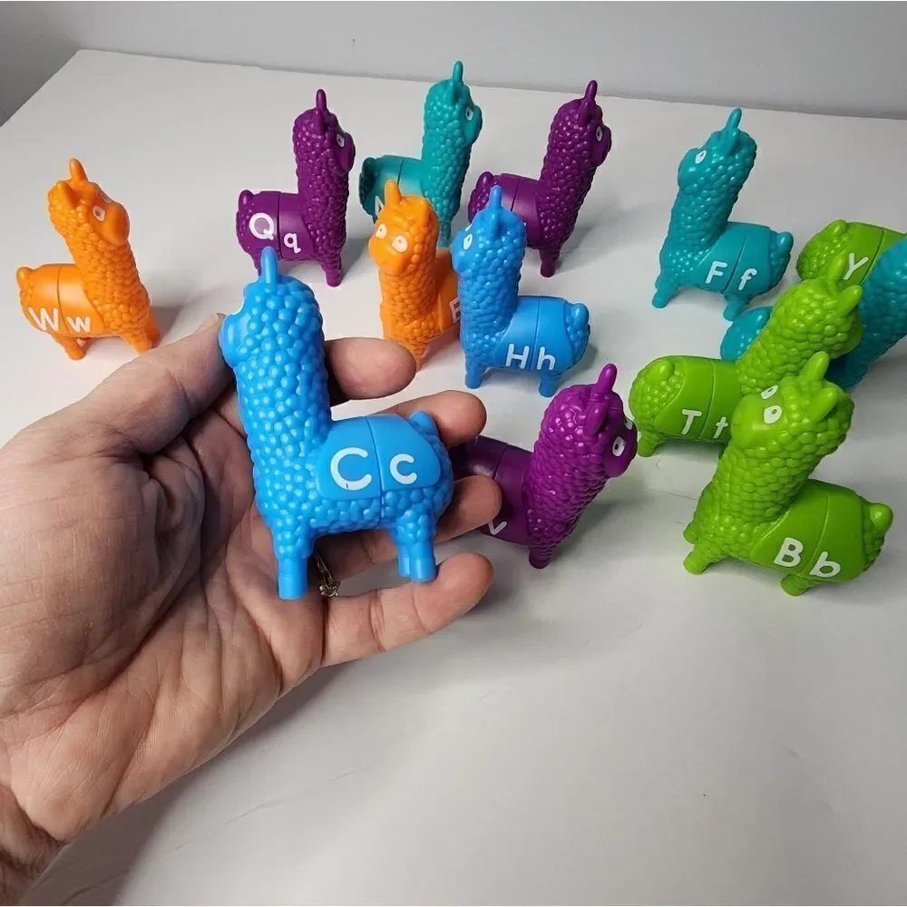 Snap-n-Learn Letter Llamas Alphabet Color Matching Kids Toy Set 13 two piece